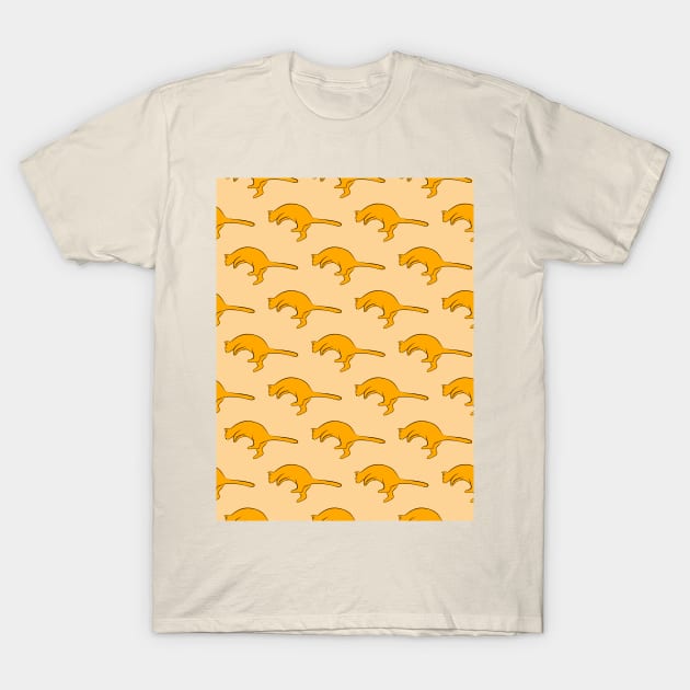 Cute Cats Pattern T-Shirt by DrawingEggen